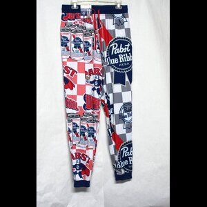 NWT Pabst Blue Ribbon Men's Medium Jogger or Sleep Pants With Pockets